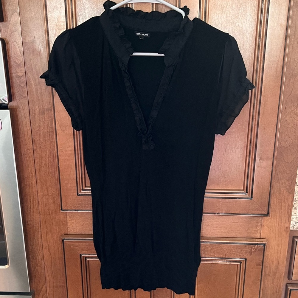 Maurices Black Blouse Size Large